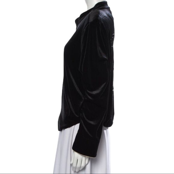 NWT ST. JOHN SPORT Black Velour Evening Crest Track Jacket XL - Picture 5 of 9